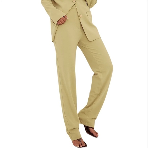 NWT NA KD X ANIKA TELLER Green Suit Trousers Size 10 - Picture 1 of 16